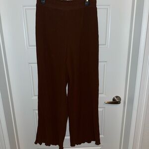Forever 21 Chocolate Brown Textured Pants